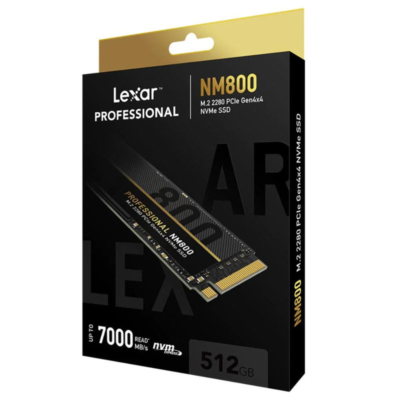 Lexar NM800 M.2 PCIe 2280 NVMe Gen4x4 512GB SSD - مساحة تخزين